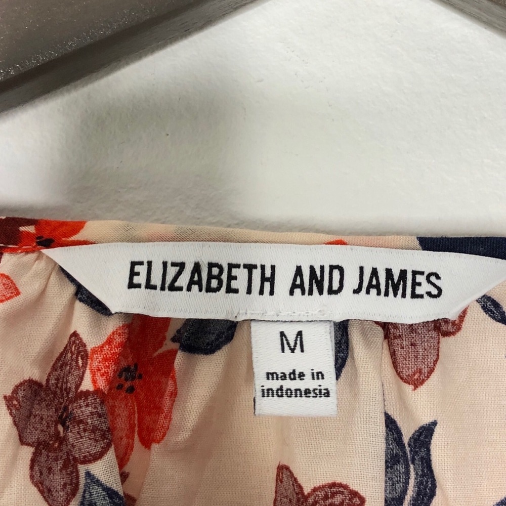 Elizabeth and James Floral Print Long Sleeve Pleated Front Blouse - Picture 6 of 11